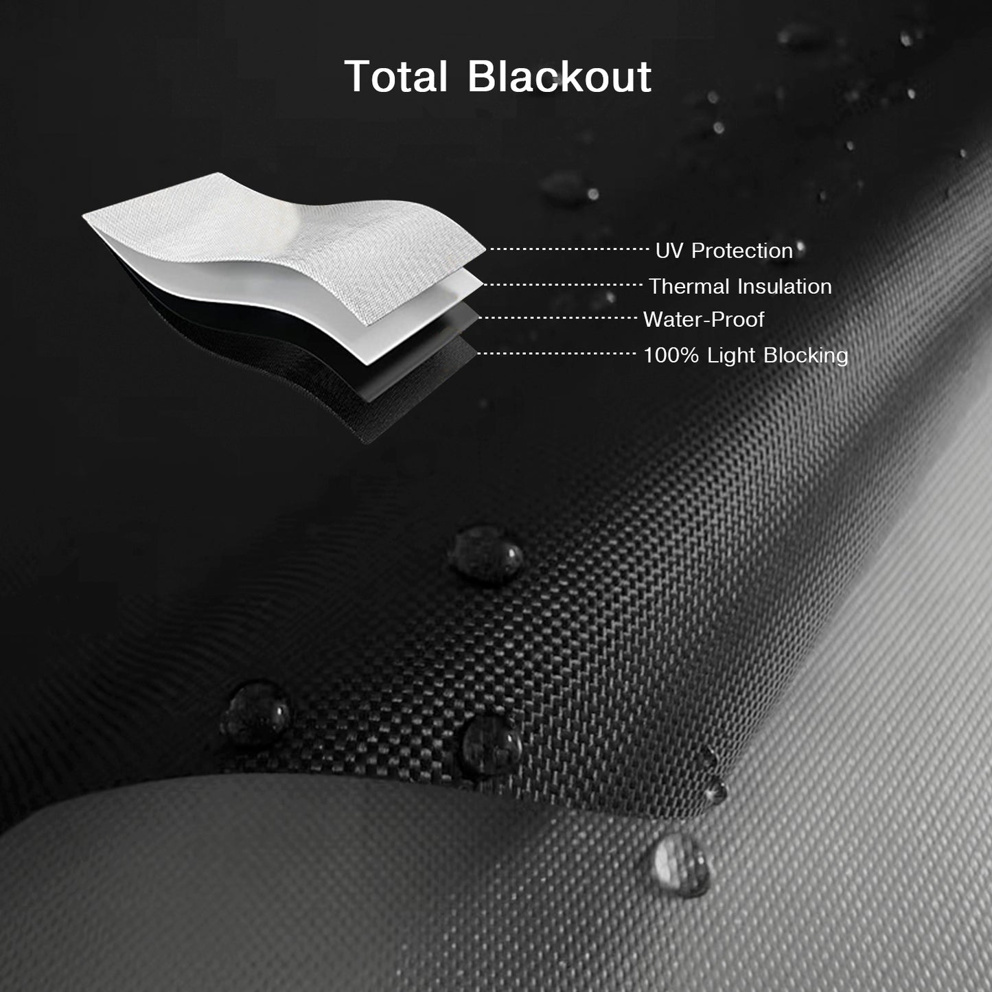 Large Size Portable Blackout Blind Curtains for Bedroom